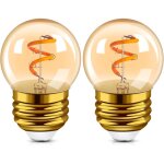 G40 e27 led r�tro ampoule � filament edison mini globe 1. 5w ampoule � filament en spirale en verre ambre ...