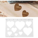 Gabarit d�coratif pour d�fonceuse, pochoir en acrylique transparent avec r�gle gradu�e pour le travail ...