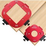 Gabarit de d�fonceuse en aluminium en 2 pi�ces r10 - r50, gabarit de d�fon�age pour bois 8 en 1, outil ...