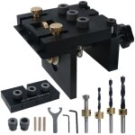 Gabarit de perçage 6 / 8 / 10mm kit de gabarit de goujon à centrage automatique pour le travail du bois ... Gabarit de perçage 6 / 8 / 10mm kit de gabarit de goujon à centrage automatique pour le travail du bois ...