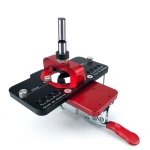 Gabarit per�age charni�res aluminium - 35mm - guide per�age porte et armoire - pince de fixation incluse ...