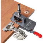 Gabarit de per�age charniere invisible 35 mm, guide de forage de trou d'al�sage de gabarit de charni�re ...