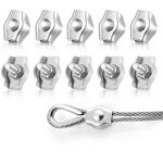 Gabrielle - 10 pices m2 simplex clips serre - cbles en acier inoxydable 304 pinces pour filin pour ...