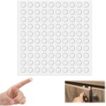 Gabrielle - lot de 100 patins en silicone transparent, tampons de porte autocollants, butes de porte ...