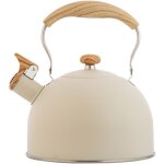Gabrielle 2. 5l bouilloire sifflante, bouilloire sifflante induction gaz bouilloire en acier inoxydable ...