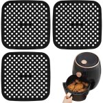 Gabrielle - 3 pices tapis silicone air fryer, 8, 5in tapis pour friteuse  air silicone , tapis en silicones ...