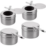 4 pices rcipients  pte combustible, rchaud fondue brleur  alcool, brleur chafing dish en acier ...