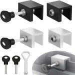 Gabrielle - 4 pices verrou baie coulissante, rglable fermeture baie coulissante verrou porte coulissante, ...