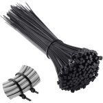 500pices collier de serrage 200 mm x 2, 5 mm, professionnelles attache cble, serre cbles nylon, 200mm, ...