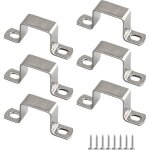 Gabrielle - lot de 6 supports de tuyau carr�s en forme de u 50 x 50 mm en acier inoxydable 304 livr�s ...