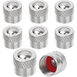 Gabrielle - lot de 8 bouchons de valve en métal avec anneau en caoutchouc pour voiture, moto, vélo et ... Gabrielle - lot de 8 bouchons de valve en métal avec anneau en caoutchouc pour voiture, moto, vélo et ...
