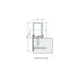 G�che en j pour serrure protective - assa abloy vachette blanc gauche blanc