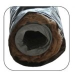 Gaine souple isol�e gp iso - s&p unelvent - 813934 - diam�tre 160mm / longueur 6m / epaisseur 50mm