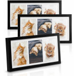 Galeria multi cadre photo mural ? set de 3 pour images avec 10x15cm noir - bomoe