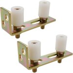 Galet de guidage pour portails coulissants avec support de poteau en forme de l, support de double galet ...