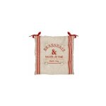 Galette de chaise - l 40 x l 40 cm - bistrot - rouge - livraison gratuite