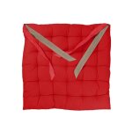 Galette de chaise épaisse et matelassée valayans rouge 40x40 cm Galette de chaise épaisse et matelassée valayans rouge 40x40 cm