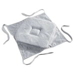 Galette de chaise 'gatsby' 36x36cm gris