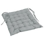 Galette de chaise matelass�e - 40 x 40 cm - gris - livraison gratuite