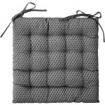 Galette de chaise imprim�e et matelass�e � nouettes gris clair 38x38 cm