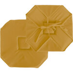 Galette  rabats polyester chaby 40x40 cm coloris jaune moutarde