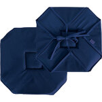 Galette  rabats polyester chaby 40 x 40 cm coloris bleu marine