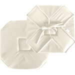 Galette  rabats polyester chaby 40 x 40 cm coloris ecru