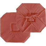 Galette  rabats polyester chaby 40x40 coloris marron terre cuite