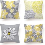 Galozzoit - lot de 4 housse coussin, fleur taie d'oreiller pour canap maison salon chambre dcoration ...
