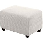 Galozzoit - housse de pouf carrée extensible en peluche, housses de repose - pieds en jacquard doux pour ... Galozzoit - housse de pouf carrée extensible en peluche, housses de repose - pieds en jacquard doux pour ...