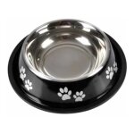 Gamelle antid�rapante chien & chat 'pattes' 25cm noir