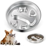 Gamelle chien anti glouton acier inoxydable, 22cm grande taille, anti - d�rapante & lavable en machine, ...