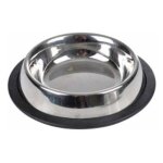Gamelle pour chien & chat 'antidérapante' 15cm argent Gamelle pour chien & chat 'antidérapante' 15cm argent