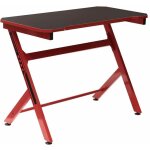 Gaming - bureau métallique noir et rouge Gaming - bureau métallique noir et rouge