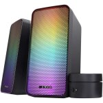 Gaming gxt 611 wezz enceinte pc gamer 2. 0, �clairage led rgb, 12 w (6 w rms), alimentation usb, connexion ...