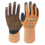 Gants 3006 nylon / nitrile jauge 15 dext�rit� grip haute visibilit� orange taille 8 - la paire xcellent ...