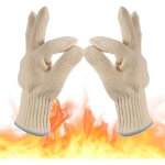 Gant anti brulure cuisine gant four anti chaleur gant barbecue intrieur et extrieur coton tricot pais ...