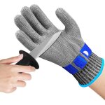Gants anti - coupures de cuisine, gants de travail alimentaires de niveau 9 avec couteau pour hu�tres ...