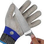 Gants anti - coupure niveau 9, protection cuisine et hu�tre, maille acier inoxydable pour boucher, d�coupe ...