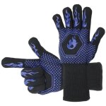 Gants de barbecue jusqu' 1472 f, rsistants aux hautes fumes, barbecue, mitaines extrmement rsistantes ...