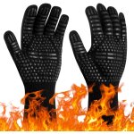 Gants de barbecue, gants de four anti - chaleur jusqu'� 800�c, gants cuisine r�sistant � la chaleur et ...