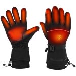 Gants chauffants avec compartiment pour piles (piles non fournies), 3 niveaux de chaleur, gants d'hiver ...
