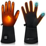 Gants chauffants homme femme, gants chauffants fins avec batterie 7, 4v 2200mah rechargeable, 3 temp�ratures ...