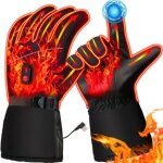 Gants chauffants, gants chauffants rechargeables pour hommes et femmes, �lectriques avec �cran tactile ...