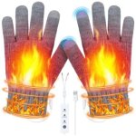 Gants chauffants usb pour homme et femme gants chauffants �lectriques lavable mitten chaleur hivernale ...