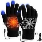 Gants chauffants usb pour homme et femme ? gants chauffants tricot�s avec chargement usb, chauffe - mains ...
