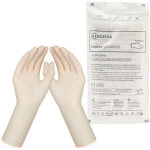 Gants chirurgicaux st�riles en latex poudr�s mercator santex 9. 0, 1 paire