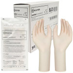 Gants chirurgicaux st�riles en latex poudr�s mercator santex, taille 8. 0, 50 paires