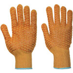 Gants criss cross pvc orange m - taille 8