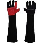Gants en cuir renforc� anti - griffures - conviennent aux chiens, chats, reptiles, etc. - 1 paire, noirs, ...